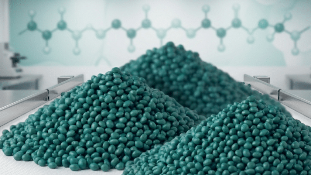 Pellets de TPE reciclado em diferentes famílias químicas para aplicações industriais